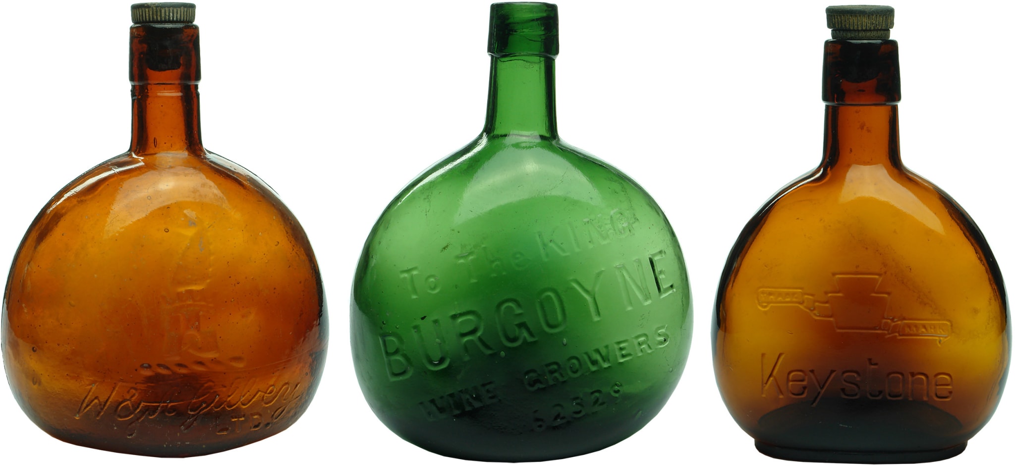 Antique Chestnut Shaped Wine Bottles
