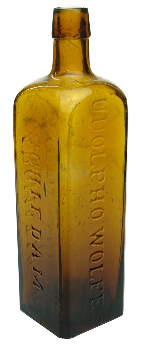 Udolpho Wolfe's Schiedam Aromatic Schnapps Antique Bottle