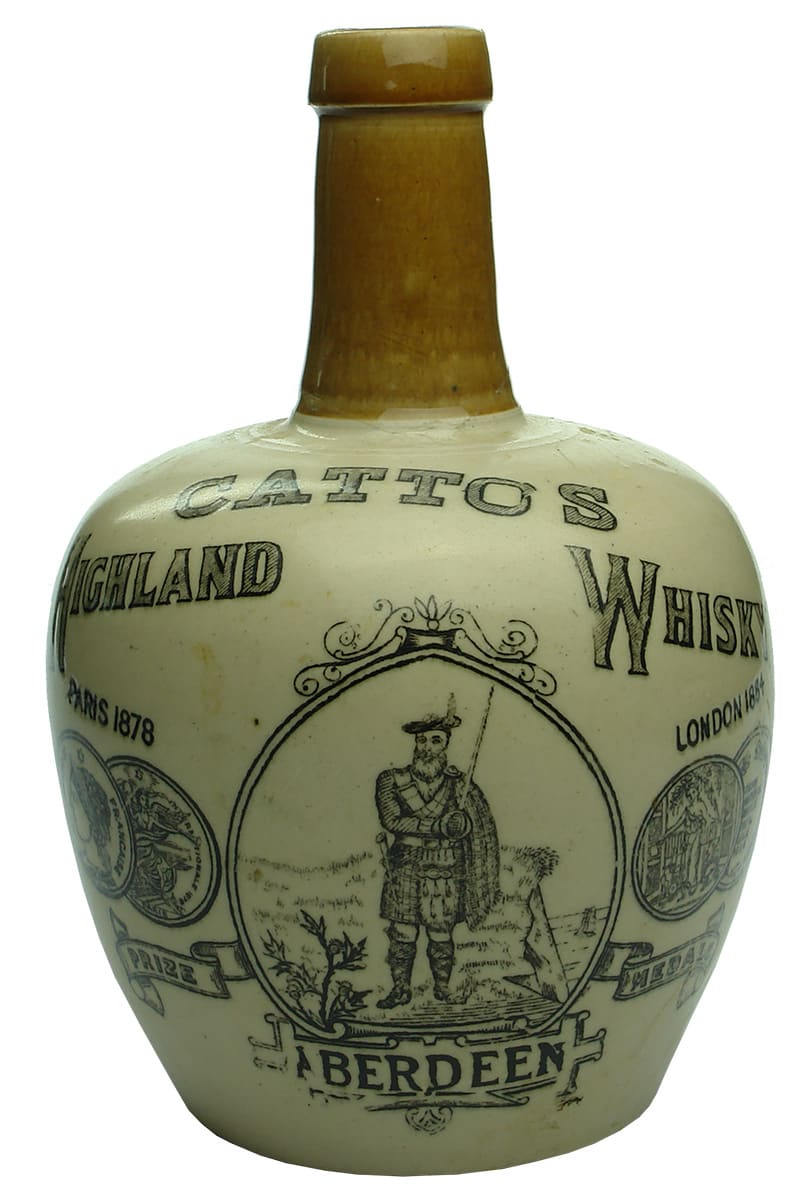 Catto's Highland Whisky Aberdeen Antique Stoneware Jug