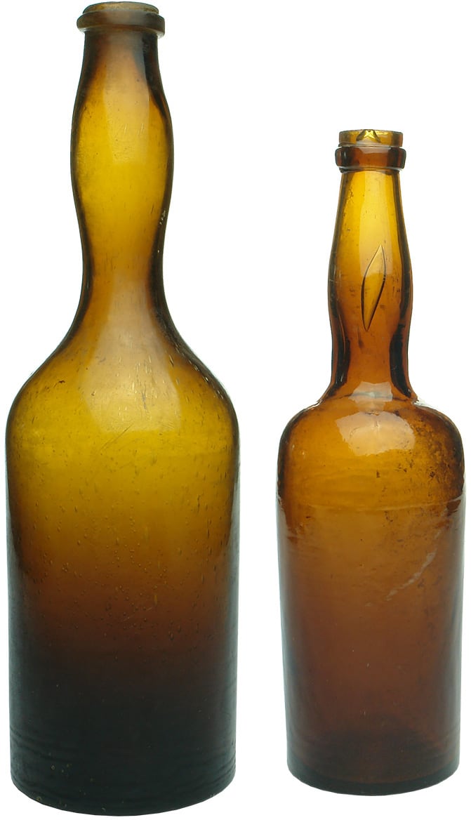 Antique Ladies Leg Bitters Bottles