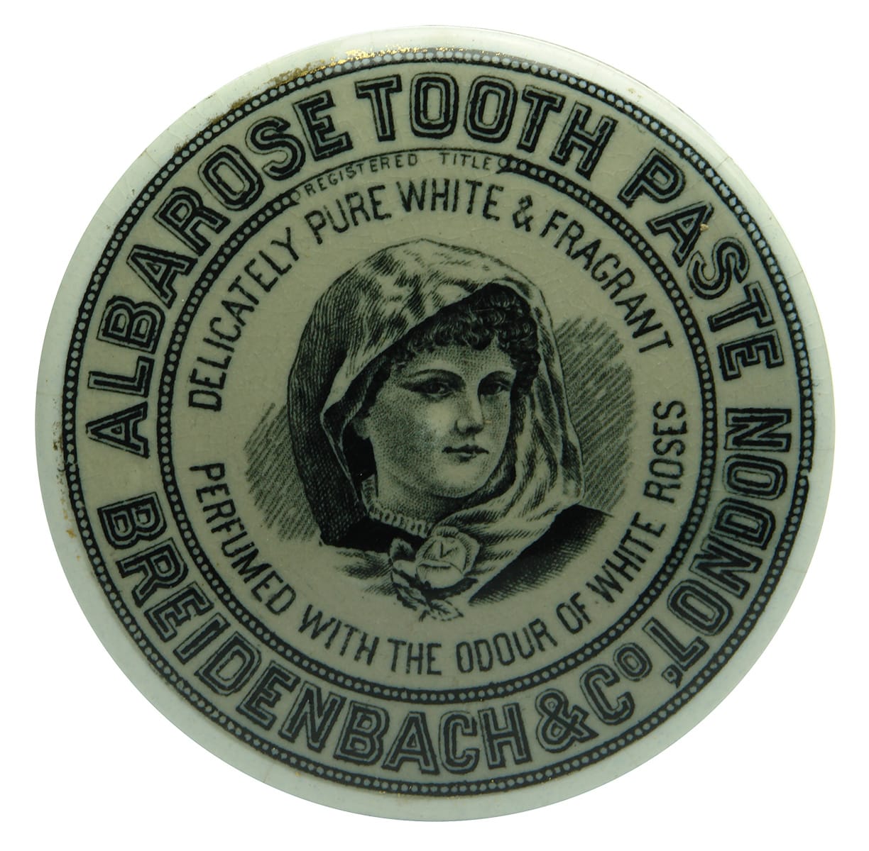 Albarose Tooth Paste Breidenbach London Antique Pot Lid