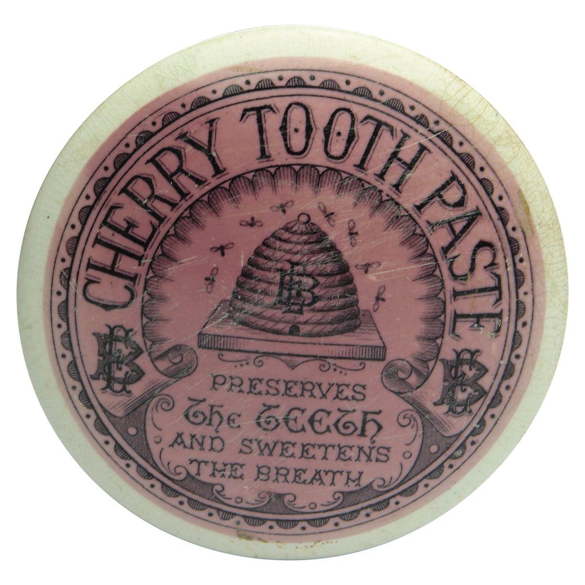 Cherry Tooth Paste Pink Pot Lid Beehive
