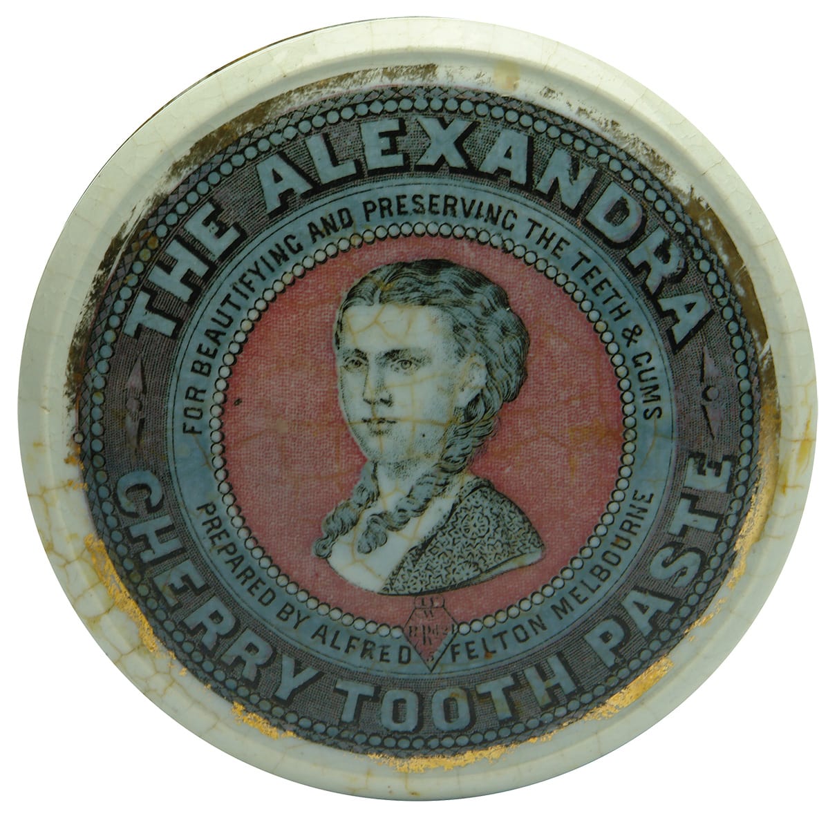 The Alexandra Alfred Felton Melbourne Cherry Tooth Paste Pot Lid