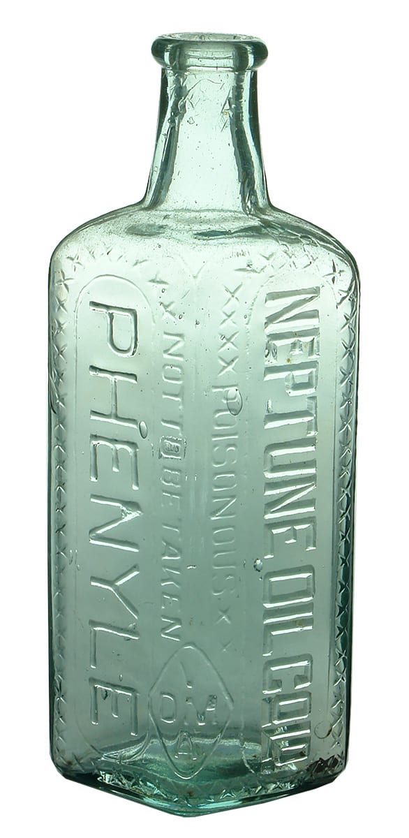 Neptune Oil Phenyle Antique Poison Bottle