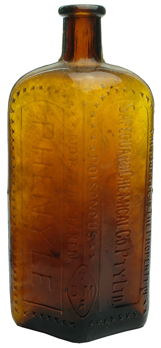 Safeguard Chemical Phenyle Antique Poison Bottle