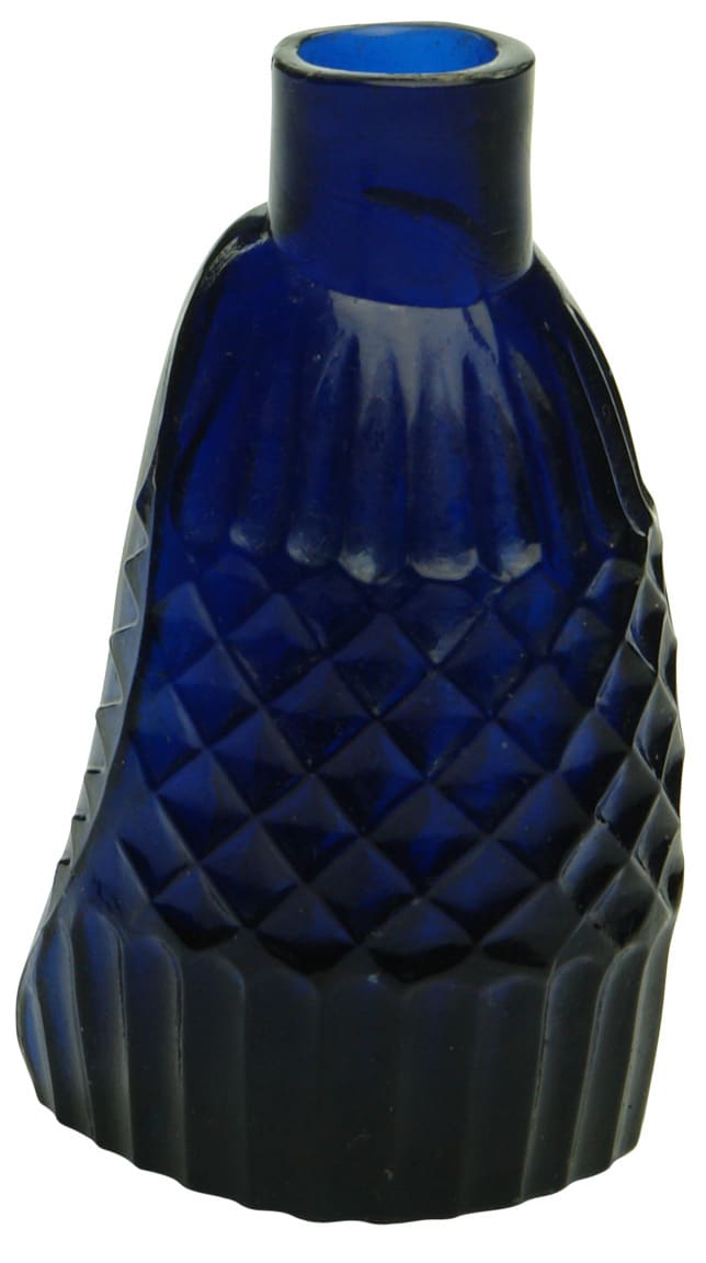 Blue Glass Thumnail Bottle