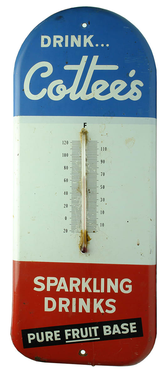 Drink Cottees Sparkling Drinks Advertising Thermometer