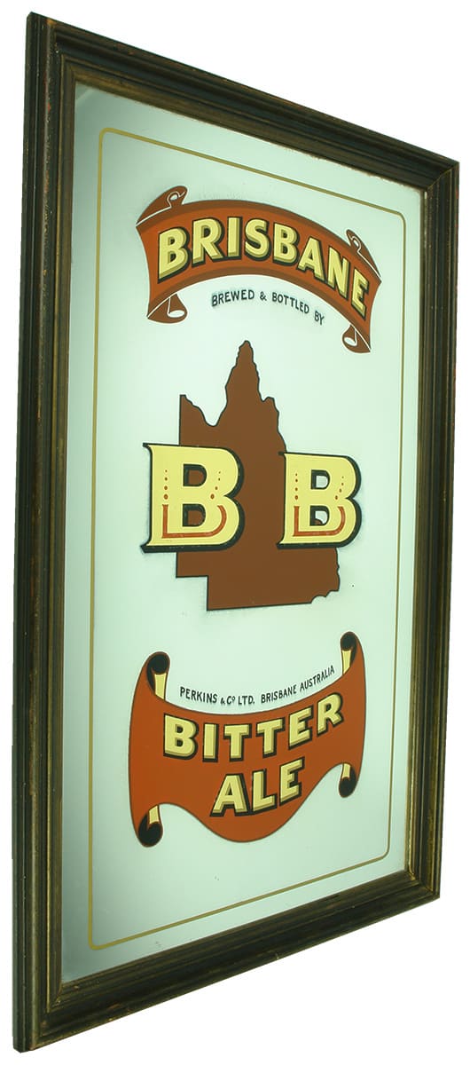Brisbane Bitter Ale Perkins Queensland Advertising Bar Mirror