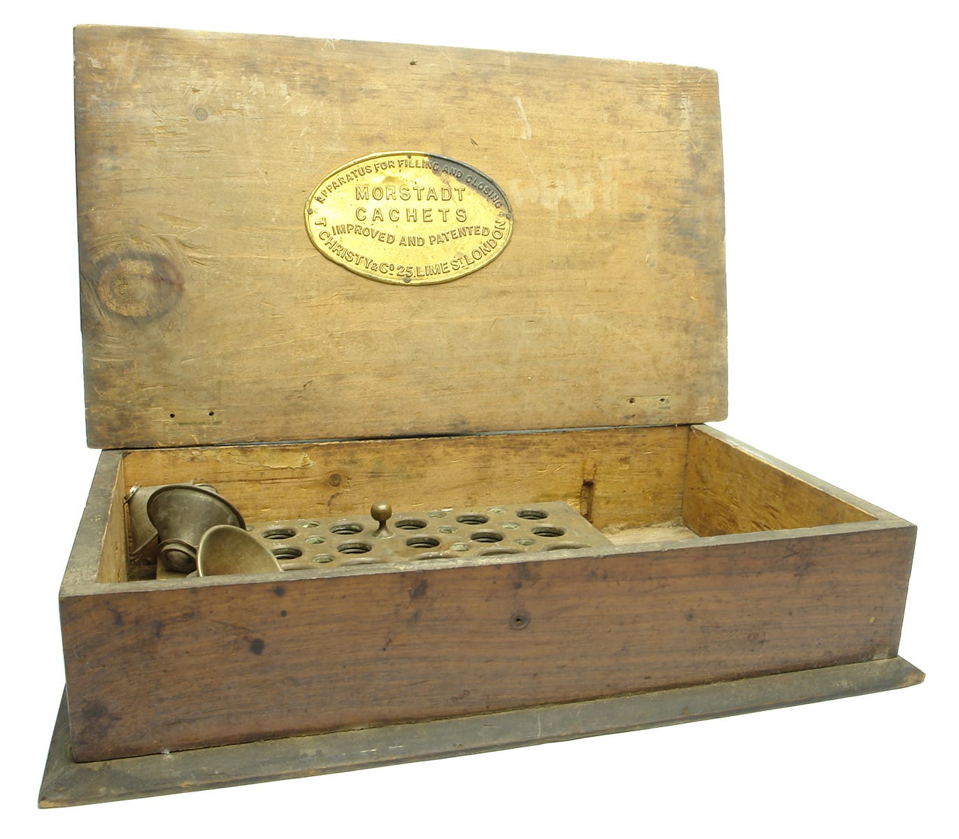 Chemist Case Wooden Box Morstadt Cachets