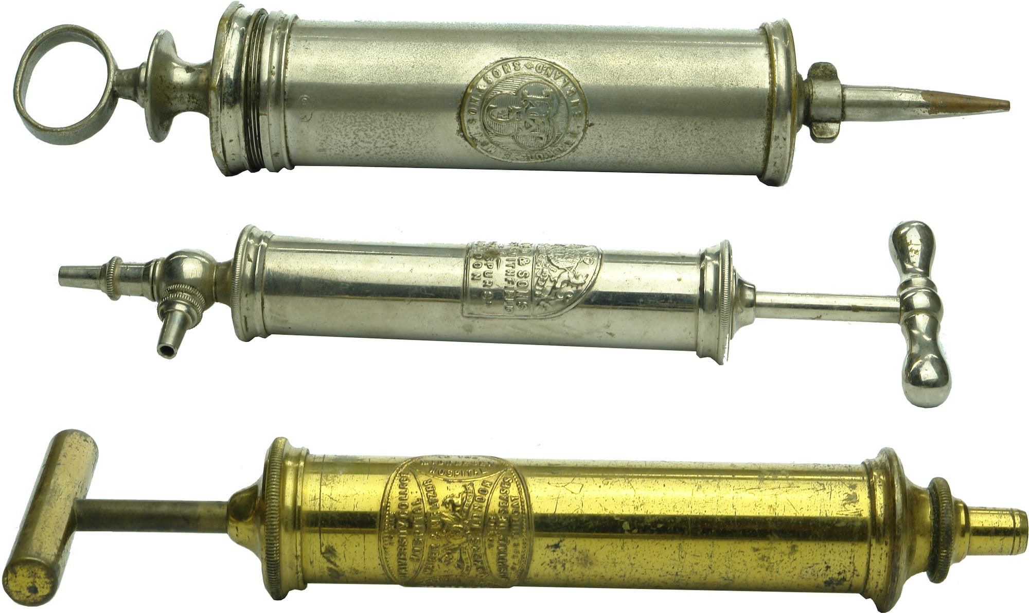 Antique Brass Metal Syringes