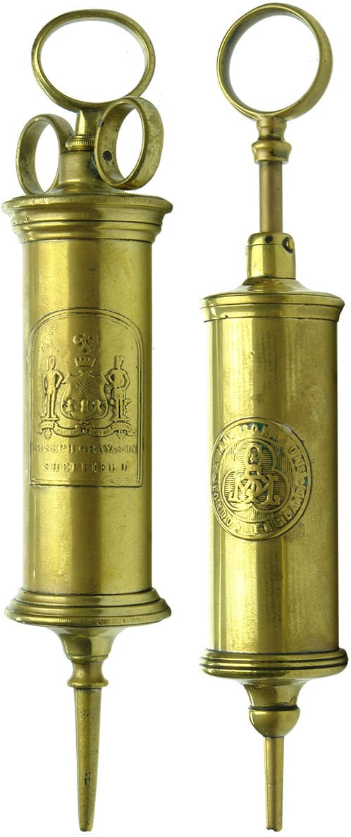 Antique Brass Syringes