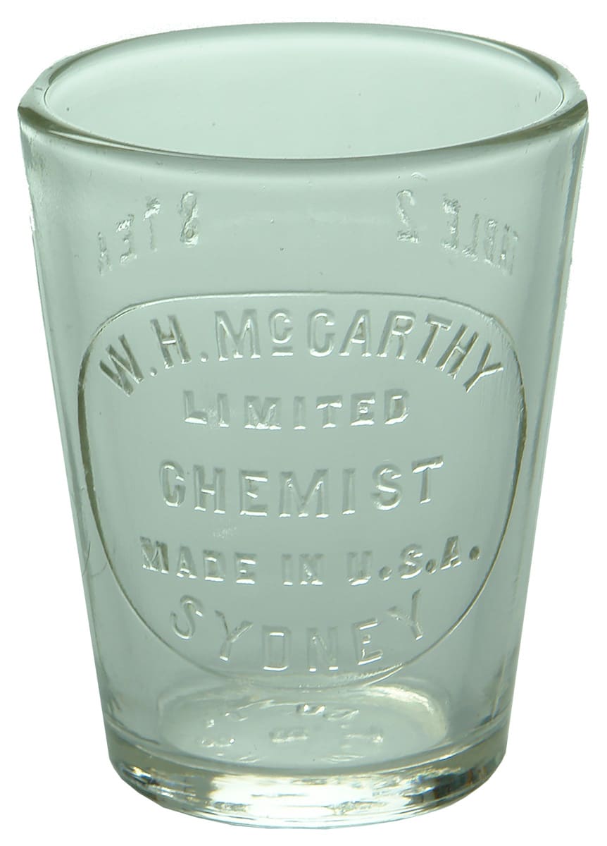 McCarthy Sydney Chemist Glass Dose Cup Medicine Glass
