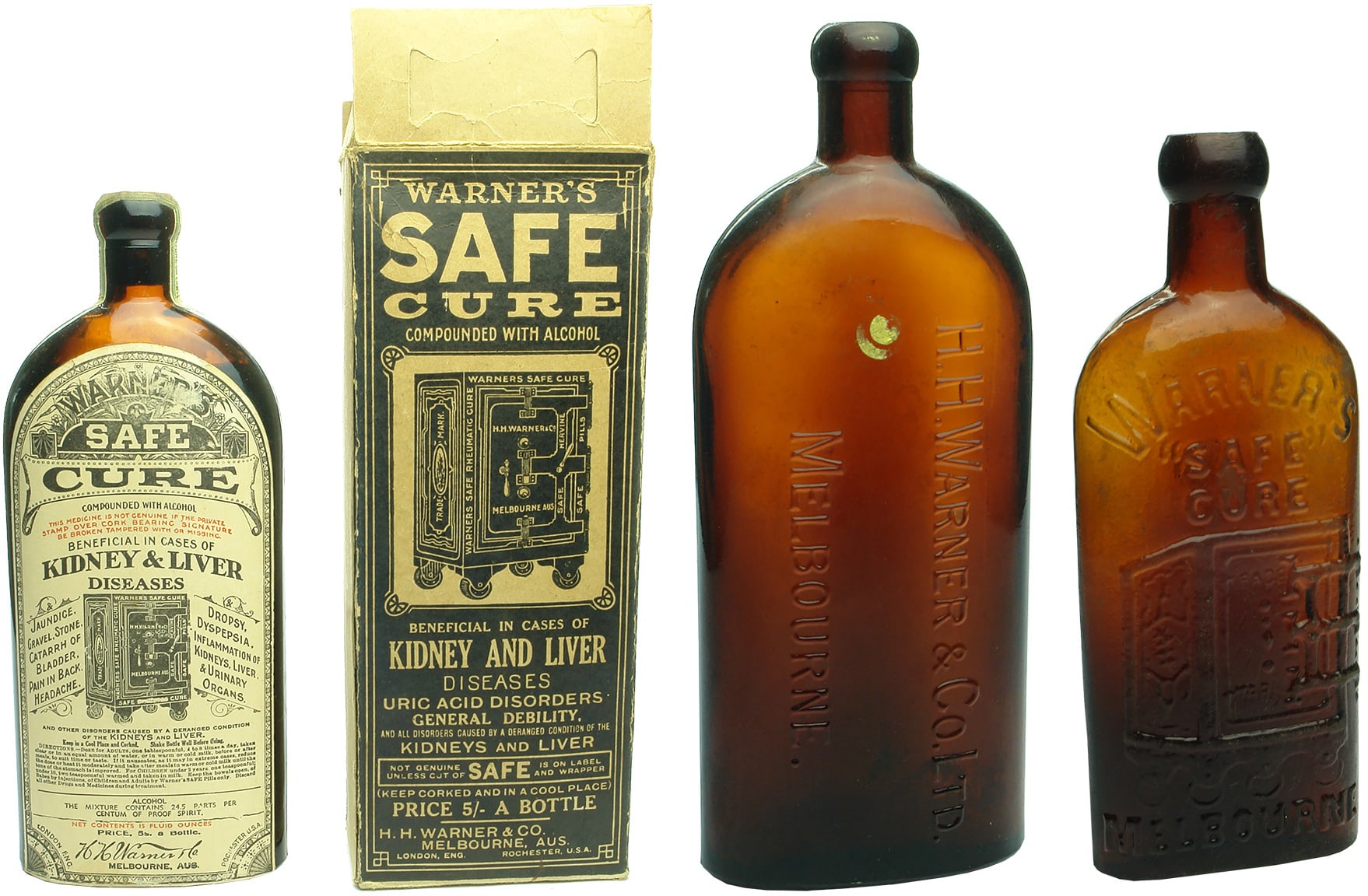 Warners Safe Cure Antique Bottles