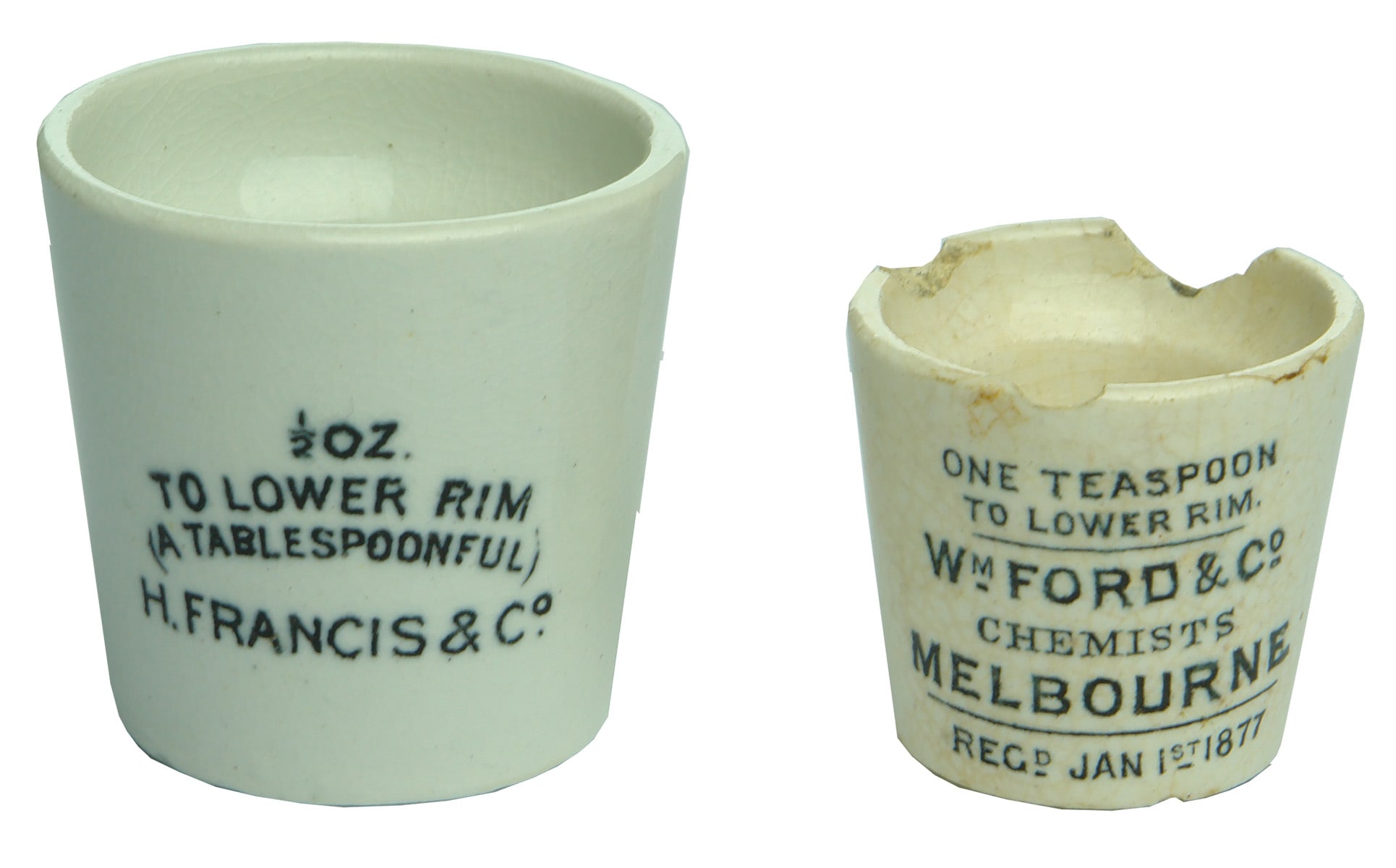 Antique Ceramic Dose Cup melbourne
