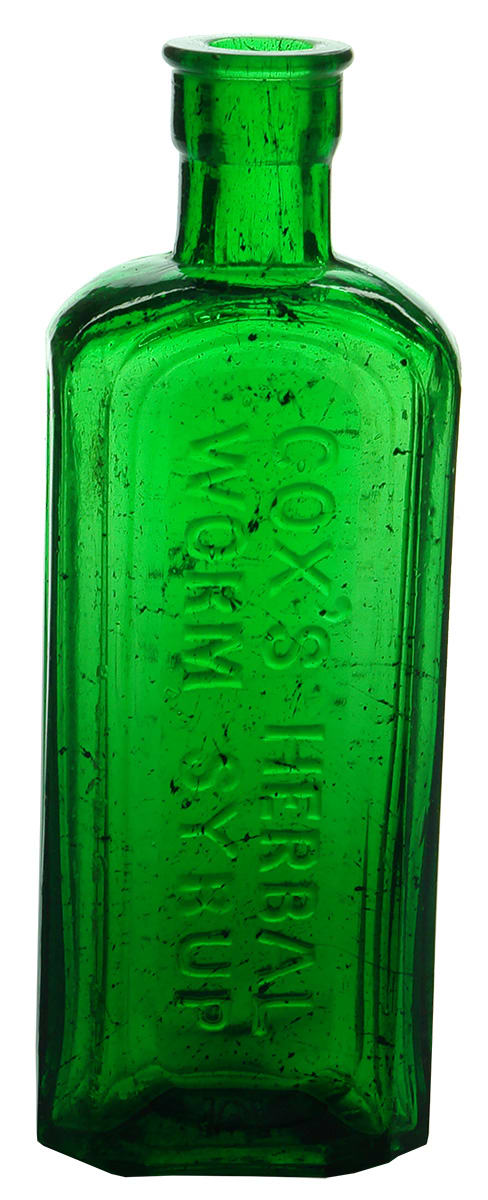 Coxs Herbal Worm Syrup Green Bottle