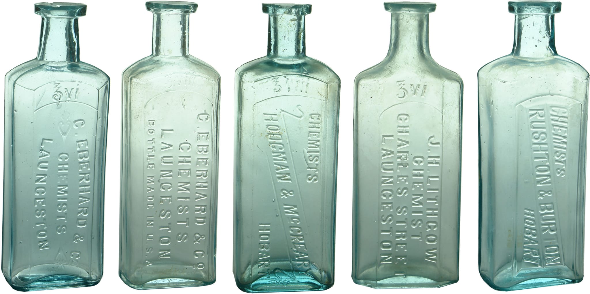 Antique Tasmanian Chemist Bottles