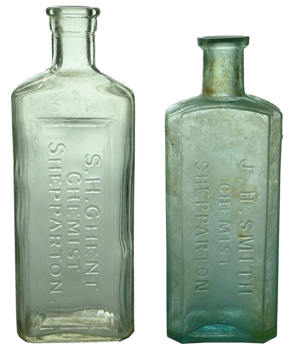 Antique Shepparton Chemist Bottles