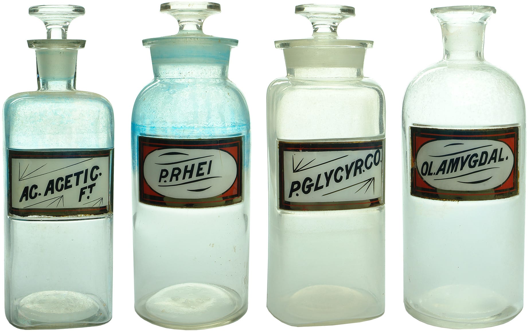 Antique Underglass Pharmacy Jars