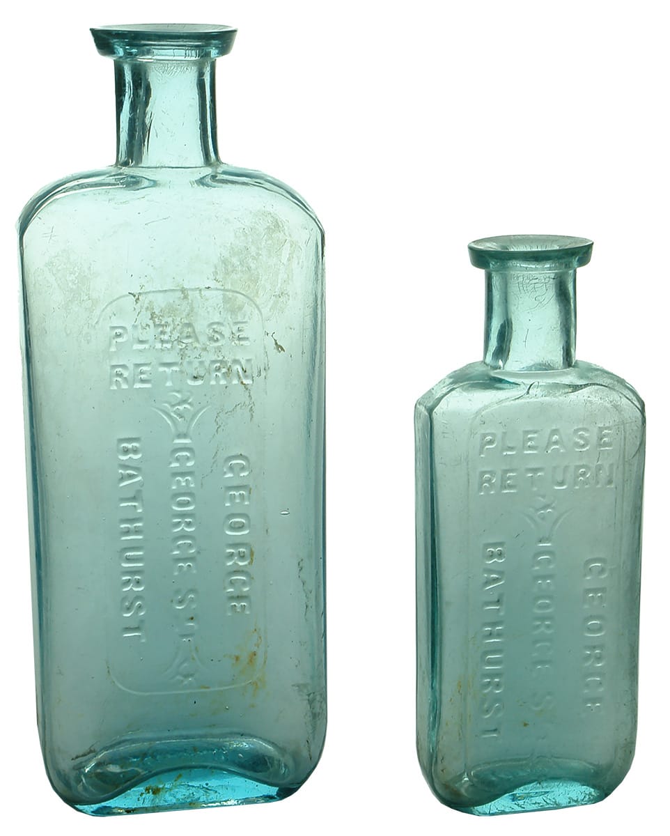 Antique George Bathurst Chemist Bottles