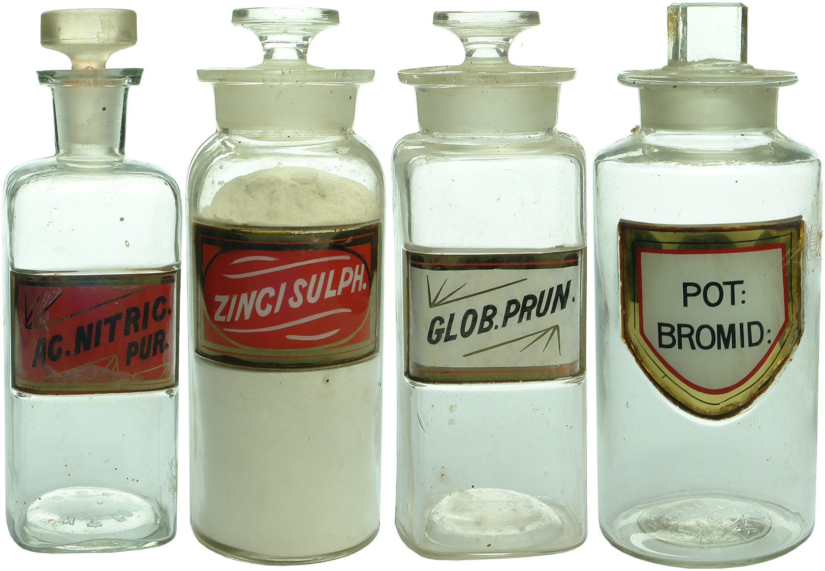 Antique Underglass Pharmacy Jars