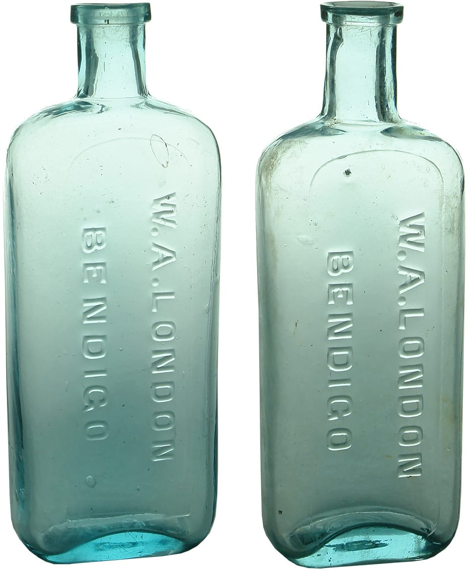Antique London Bendigo Chemist Bottles
