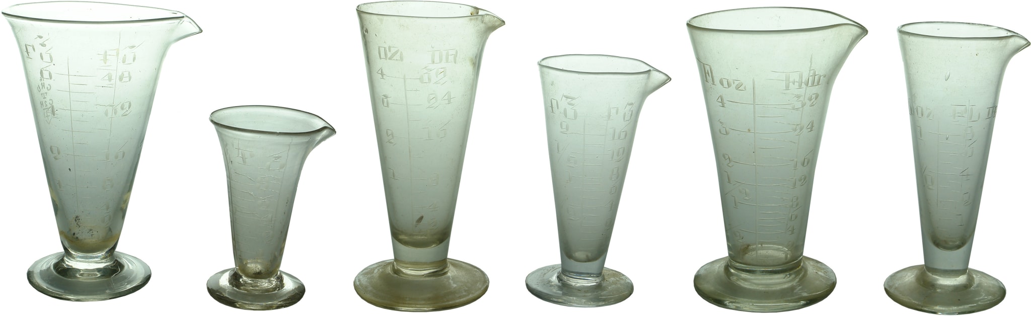 Antique Pharmacy Measuring beakers