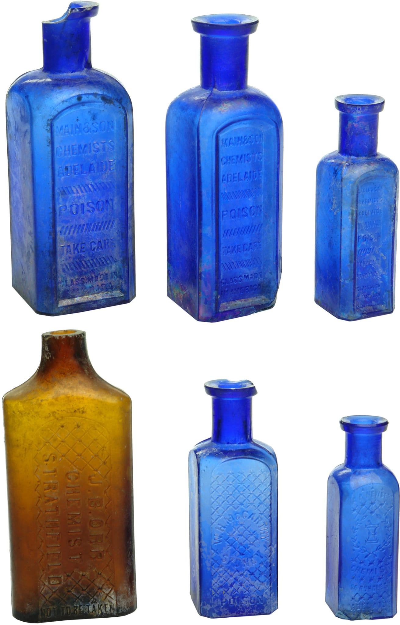 Antique Australian Poison Bottles