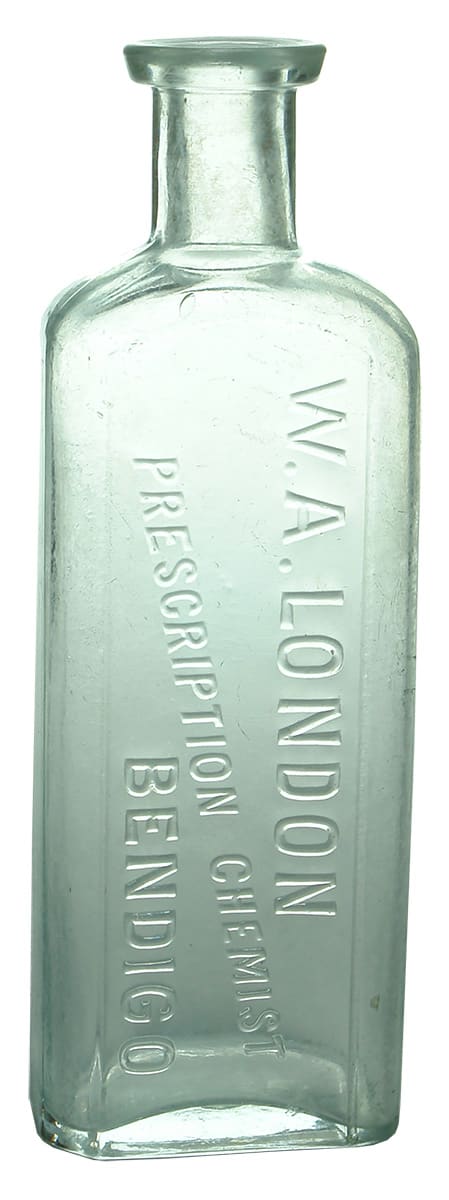 London Prescription Chemist Bendigo Antique Bottle