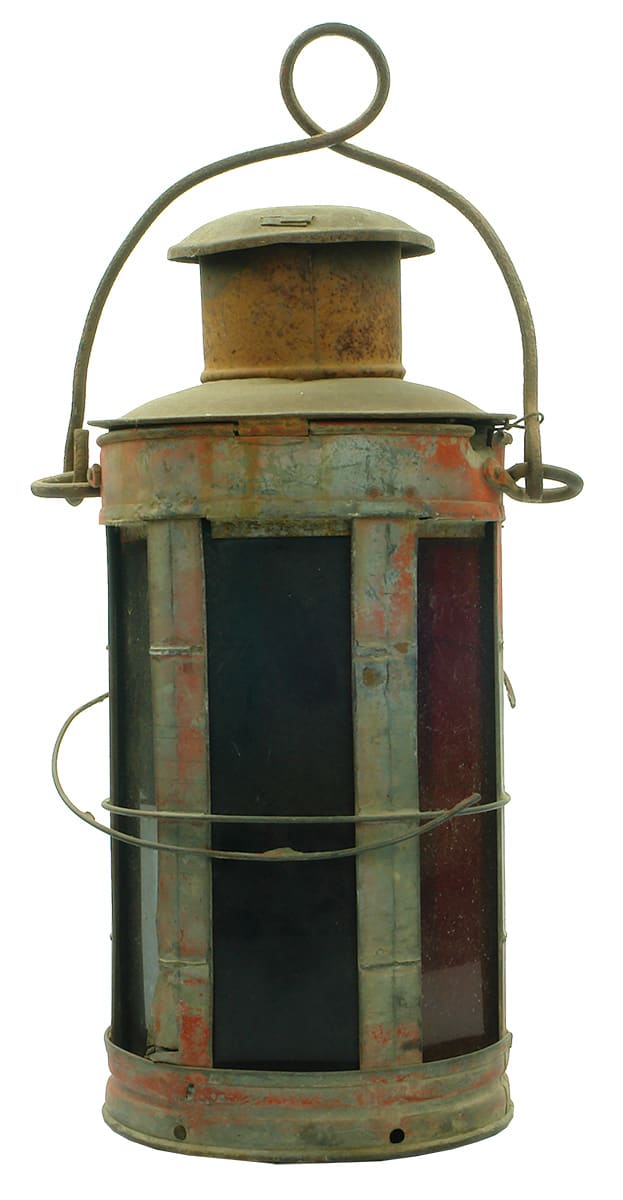 Red Glass Railway Lantern