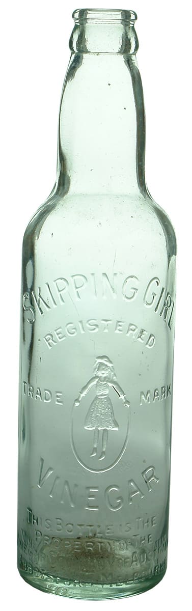 Skipping Girl Abbotsford Melbourne Vintage Vinegar Bottle