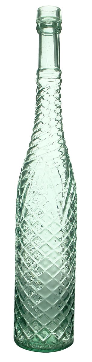 Diamond Pattern Antique Vinegar Bottle