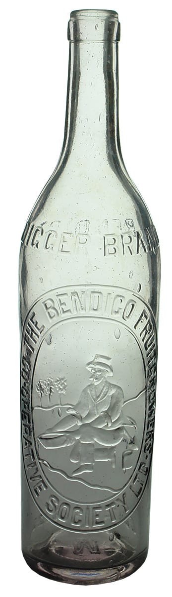 Digger Brand Bendigo Fruitgrowers Anique Sauce Bottle