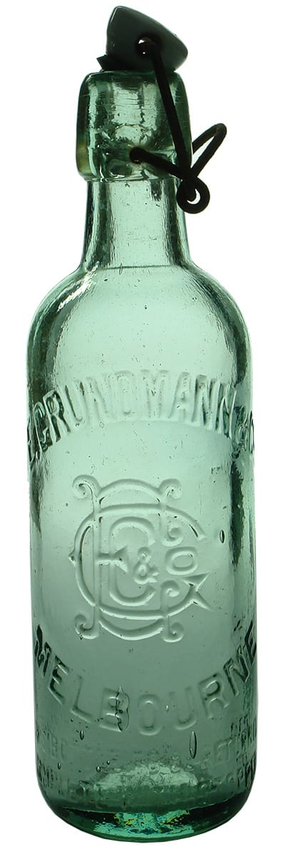 Grundmann Melbourne Lightning Stopper Antique Bottle