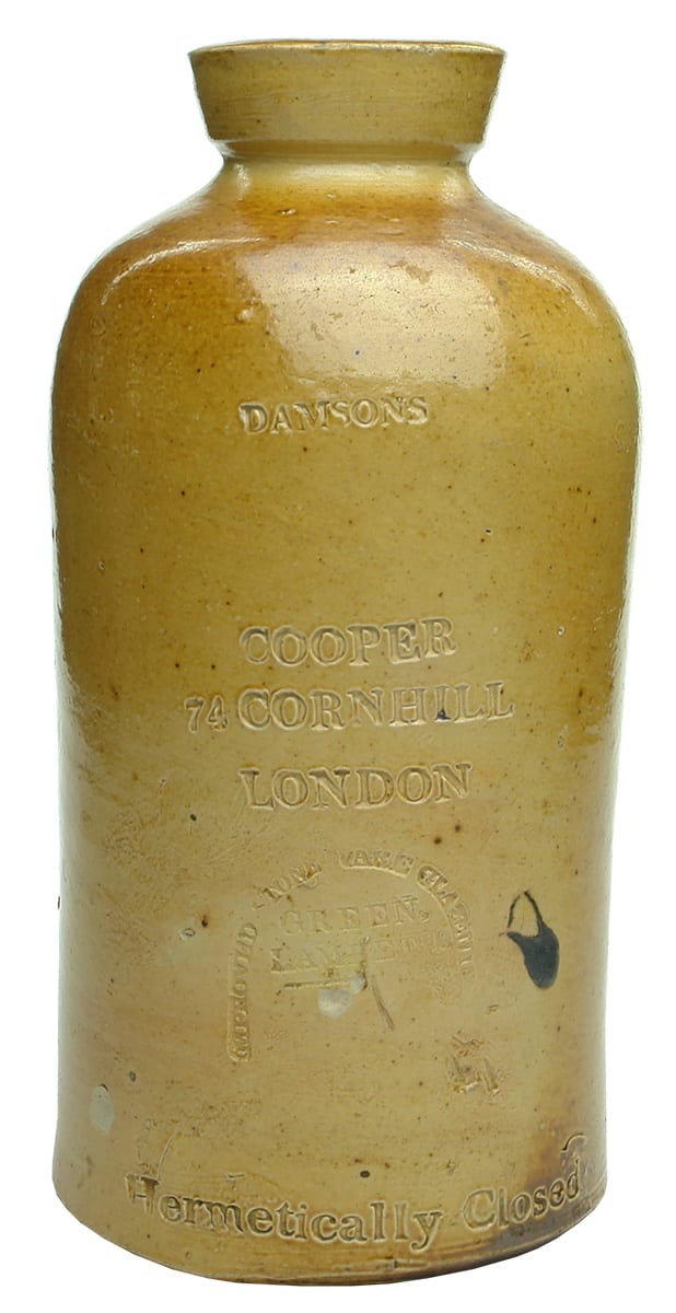 Damsons Cooper Cornhill London Stoneware Jar