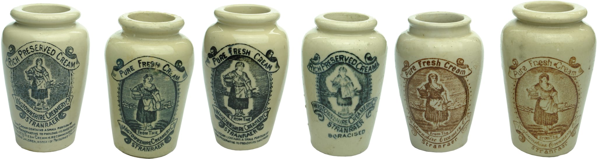 Stoneware Antique Cream Jars