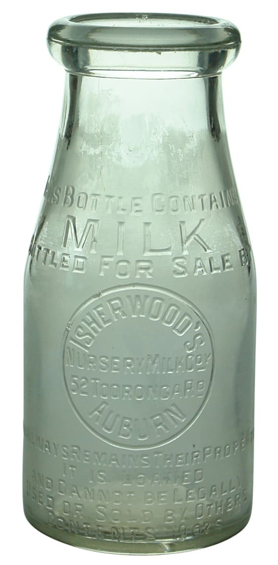 Isherwood's Nursery Milk Auburn Vintage Bottle