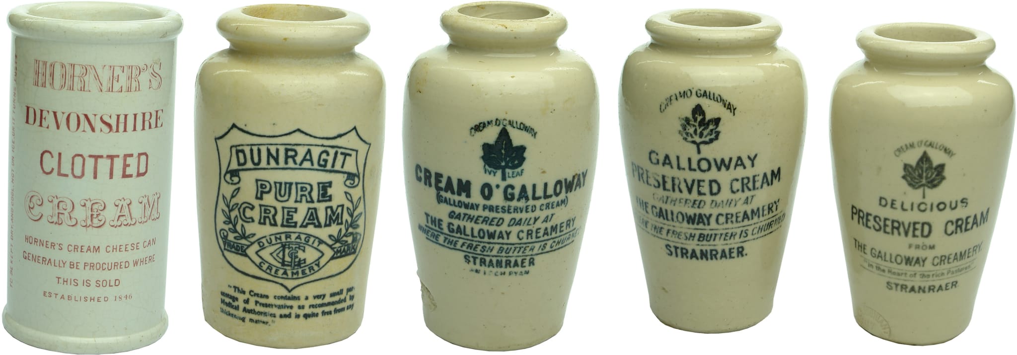 Stoneware Antique Cream Jars