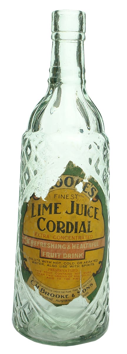 Brooke Lemos Lime Juice Vintage Cordial Bottle