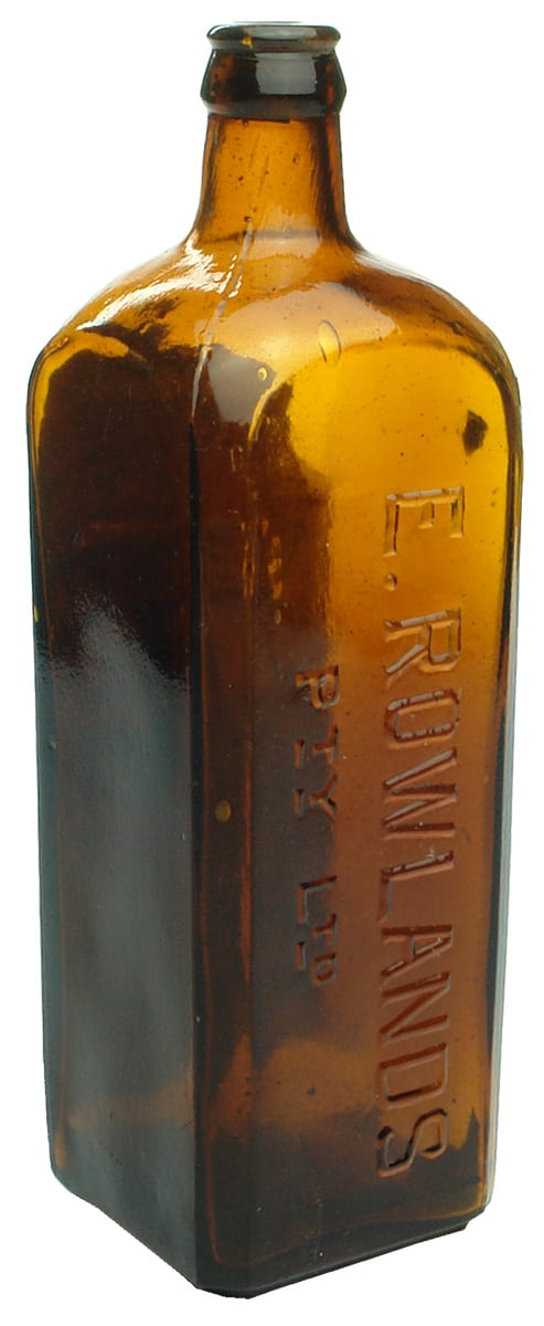 Rowlands Virginian Sarsaparilla Amber Glass Bottle