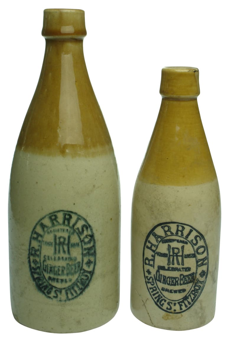 Old Antique Stoneware Ginger Beer Bottles