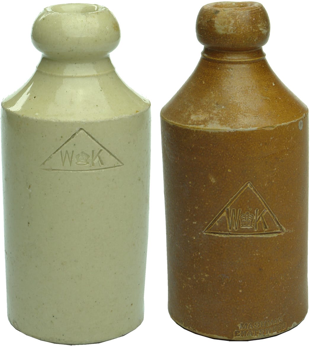 Old Antique Stoneware Ginger Beer Bottles