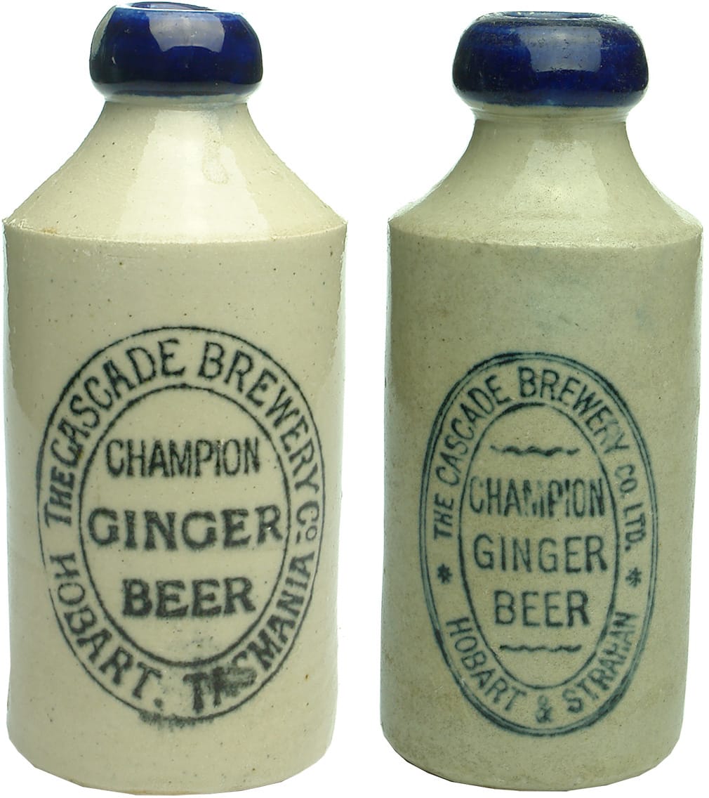 Old Antique Stoneware Ginger Beer Bottles