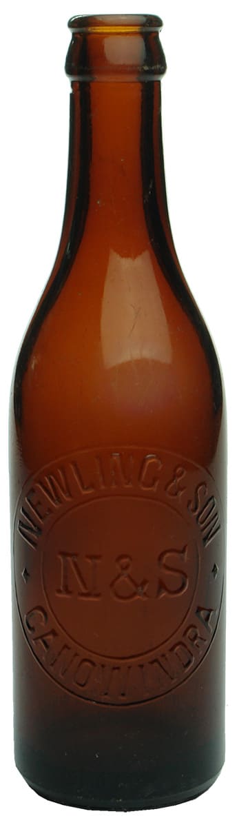 Newling Canowindra Brown Glass Bottle