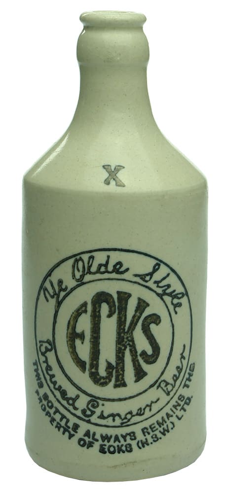 Ecks Stoneware Ginger Beer Bottle