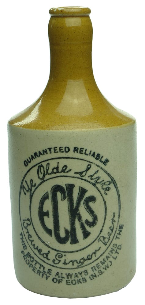 Ecks Ye Olde Style Ginger Beer Bottle