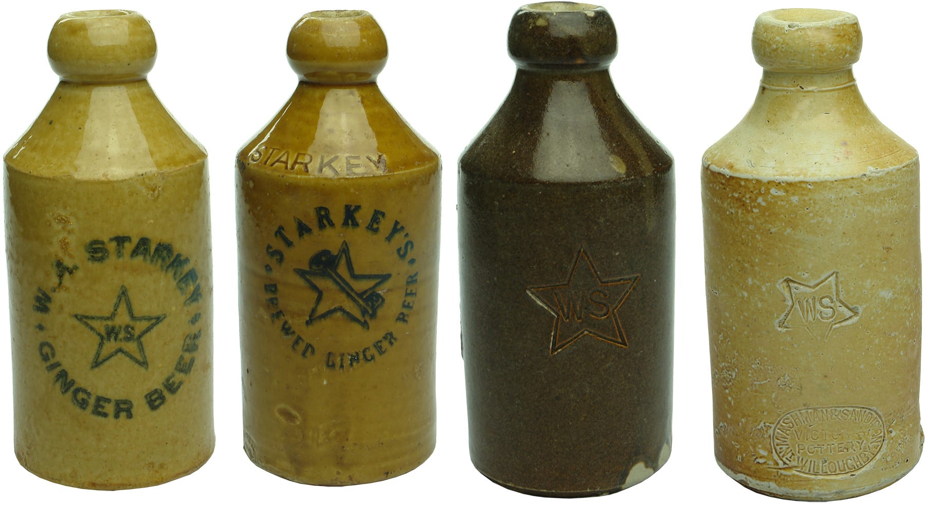 Antique Stoneware Ginger Beer Bottles