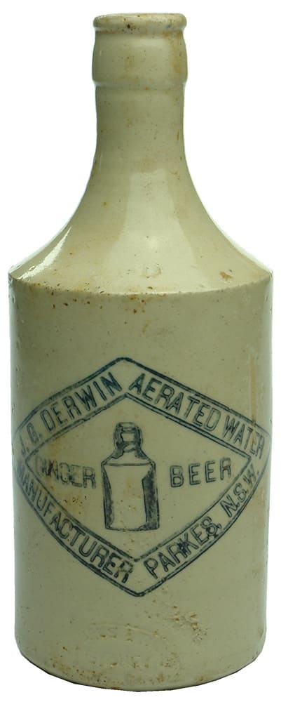 Derwin Parkes Stoneware Ginger Beer Bottle