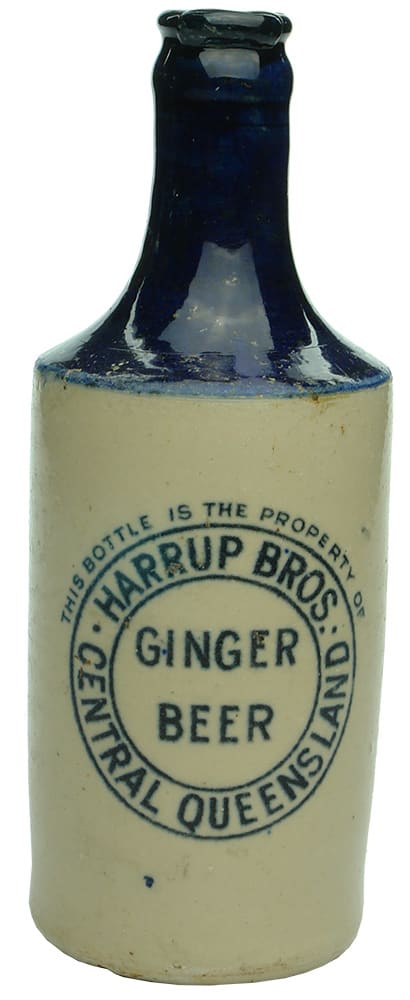 Harrup Bros Central Queensland Stone Ginger Beer Bottle