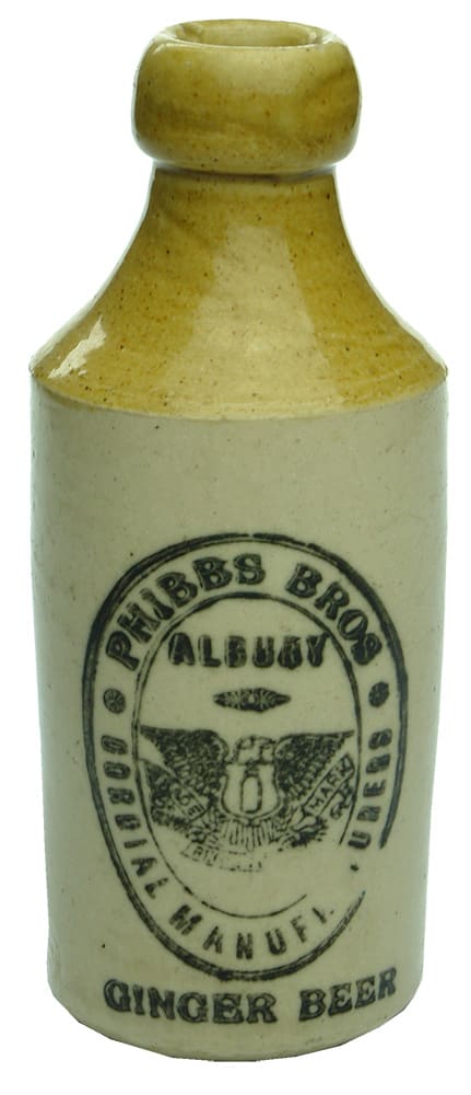 Phibbs Bros Albury Stone Ginger Beer Bottle