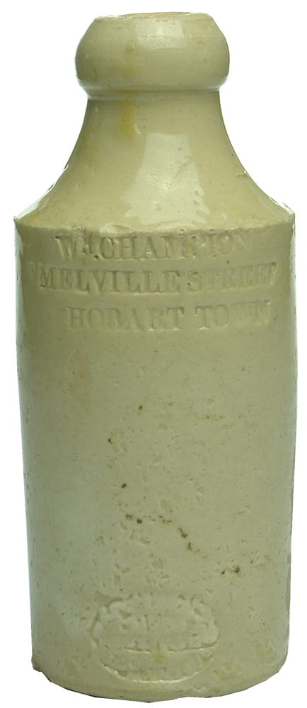 Champion Melville Street Hobart Town Stoneware Bottle